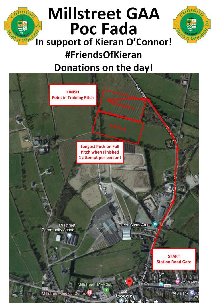 On Monday next we host our first Poc Fada and all funds raised will be going to #FriendsOfKieran Please support! <a href="/OfficialCorkGAA/">Cork GAA</a> <a href="/DuhallowGAA/">Duhallow GAA</a> <a href="/millstreet_town/">Millstreet.ie</a> <a href="/DuarigleGaels/">Duarigle Gaels</a> <a href="/Millstreet_Juv/">Millstreet Juvenile GAA</a> <a href="/MillstreetCS/">Millstreet Community School</a> <a href="/DuarigleGaels/">Duarigle Gaels</a> <a href="/jgtarrant/">John Tarrant</a> @