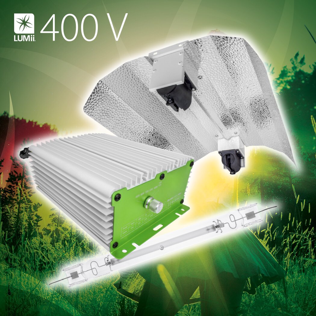 Our 400 V range consists of a 1000 W ballast, a double ended reflector and two lamps (750 W and 1000 W).

They even come in kits so you can get everything you need all in one place! 

grow-lumii.com

#LUMii #LUMiiLighting #LightKit #LightingKit #GrowLighting #GrowLight