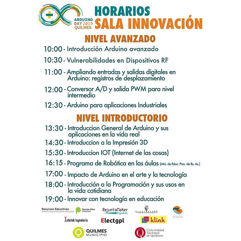 somosklink's tweet image. Los invitamos a participar este sábado a las 19 hs. de una charla que estaremos dando en el @uquinaquilmes
Vamos a estar hablando sobre Innovación con tecnologías en la educación.
#HackeandoLaMúsica #arduinodayquilmes #CharlasKlink #Innovación #ArduinoDay #Educación