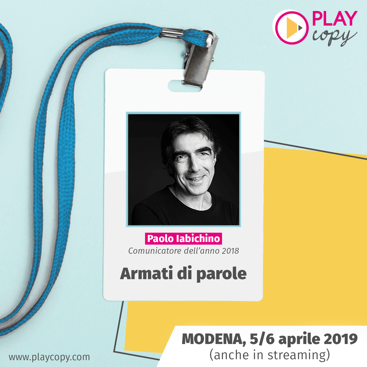 “Armati di parole. Scegli tu dove mettere l’accento: è un imperativo o un aggettivo? Sei consapevole del tuo scrivere o ti serve un incoraggiamento?” @Iabicus. Ribellatevi all'agenda strapiena e venite a Play Copy: playcopy.com #playcopy #scrittura #copywriting
