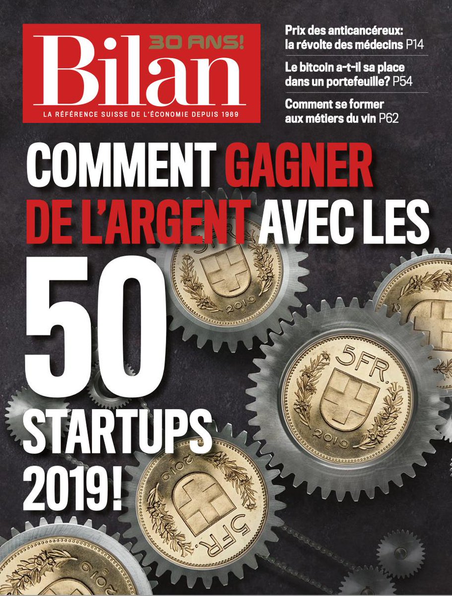 legartistech's tweet photo. Here they are, the 50 #Swiss #startups to #invest in 2019 by @bilanmagazine and @UBS and we are one of them! #Bilan50startups #legaltech #AI @fabricedelaye @davidabloch https://t.co/1DCo6YilLG