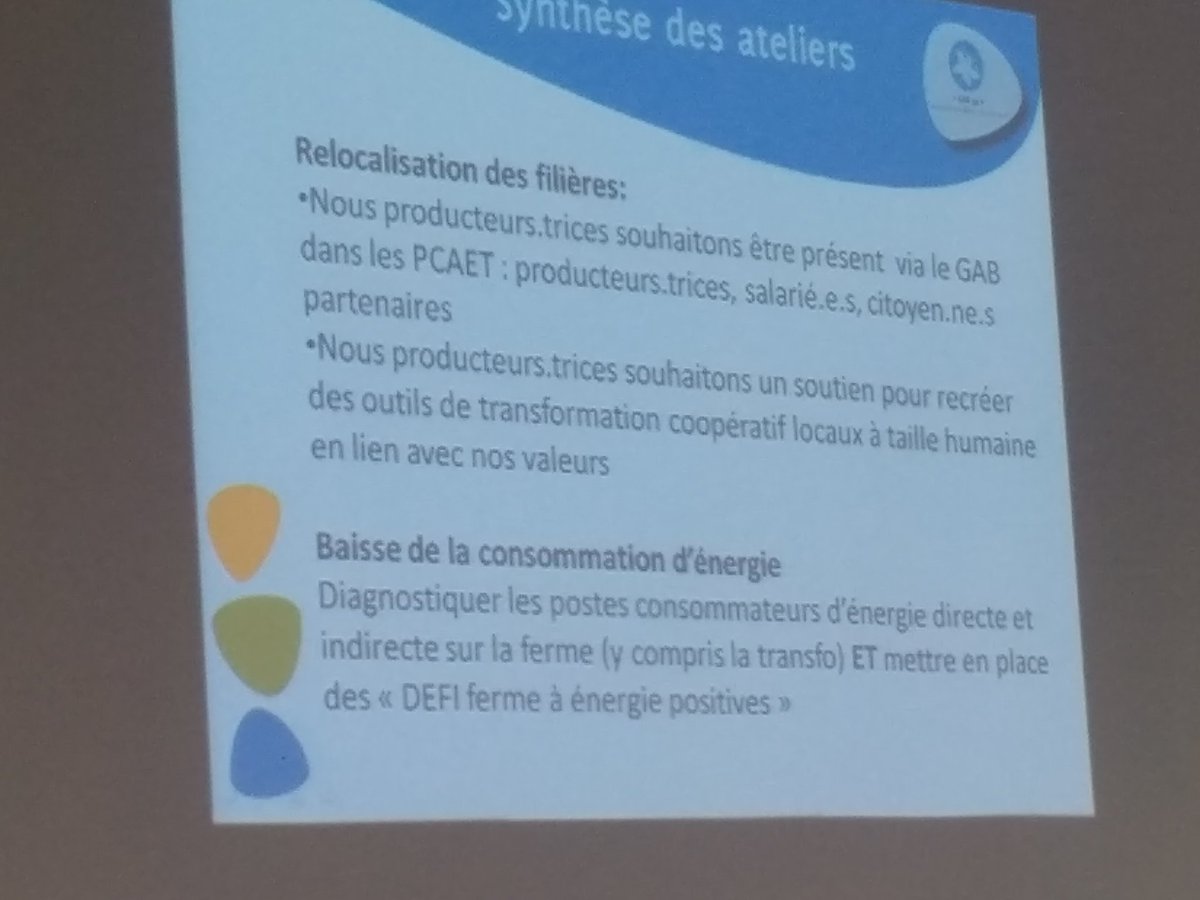 caillaudphilip4's tweet photo. Synthèse des ateliers de notre ag #gab44: un programme de travail chargé pour les années à venir pour les #agribios. 
#LoireAtlantique #nantes https://t.co/jNqjwTFnvm