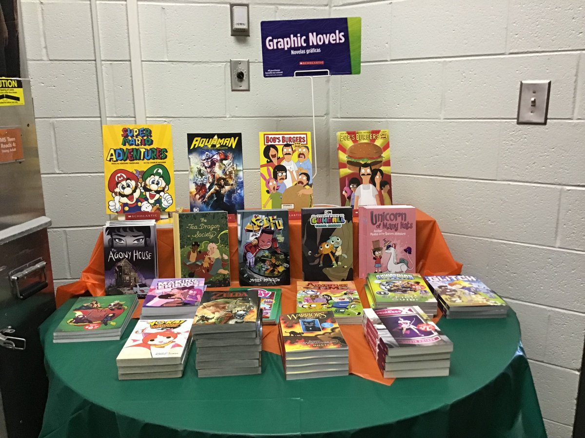 warrior_readers's tweet photo. The transformation is complete! We are all about Reading Rocks and our Dyno-Mite Book Fair! #aimhighachievemore #lex1literacy #lex1learningcommons @GMSWarriors #scholasticbookfairs https://t.co/83JTl5JsYp