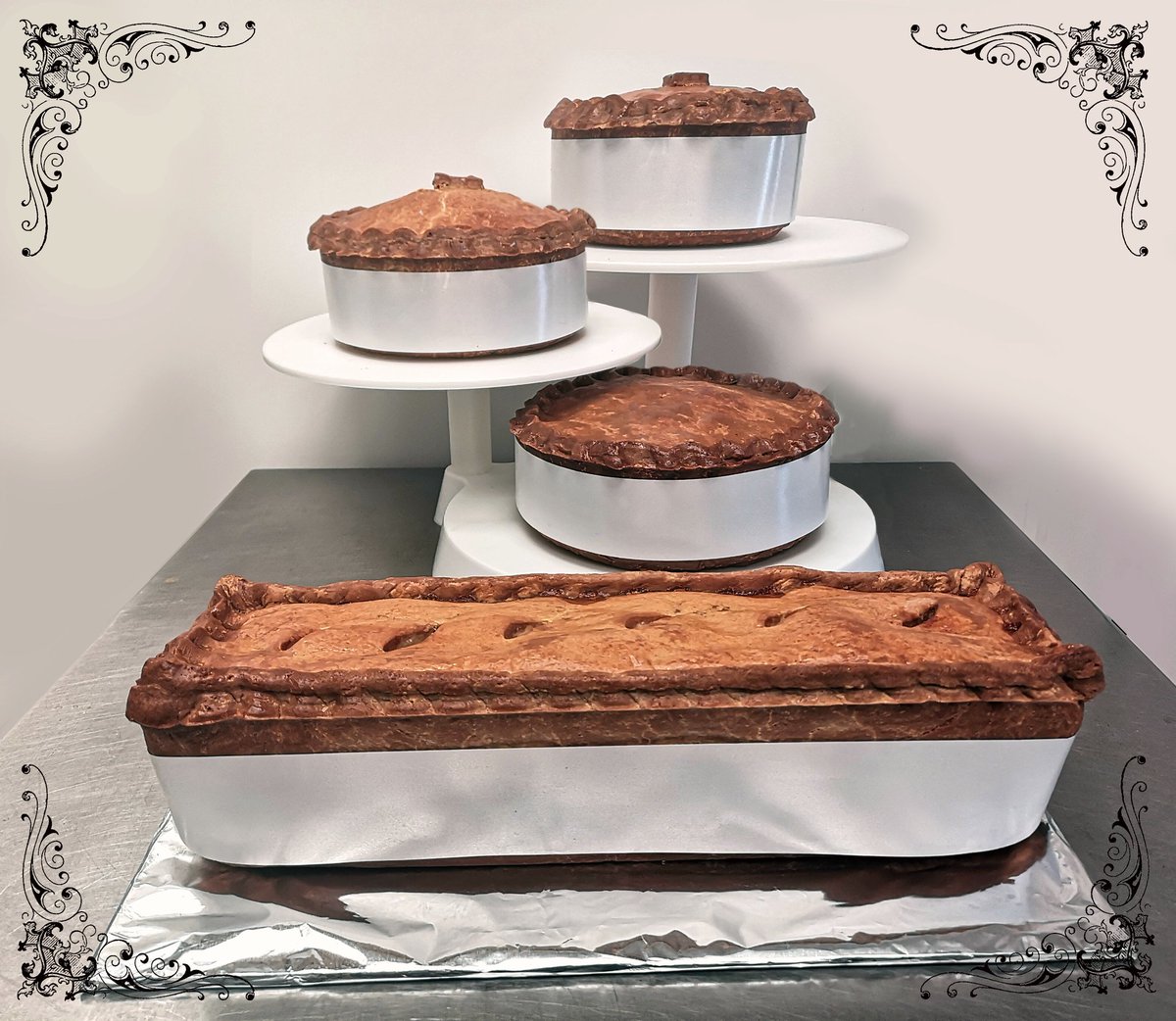 Wilsons_of_York's tweet photo. @yorkpress I know there was a story last week about a butcher's shop who claimed they invented the pork pie wedding cake,but here at Wilson's we've been doing them for years 😉 https://t.co/vUCljbfzh6