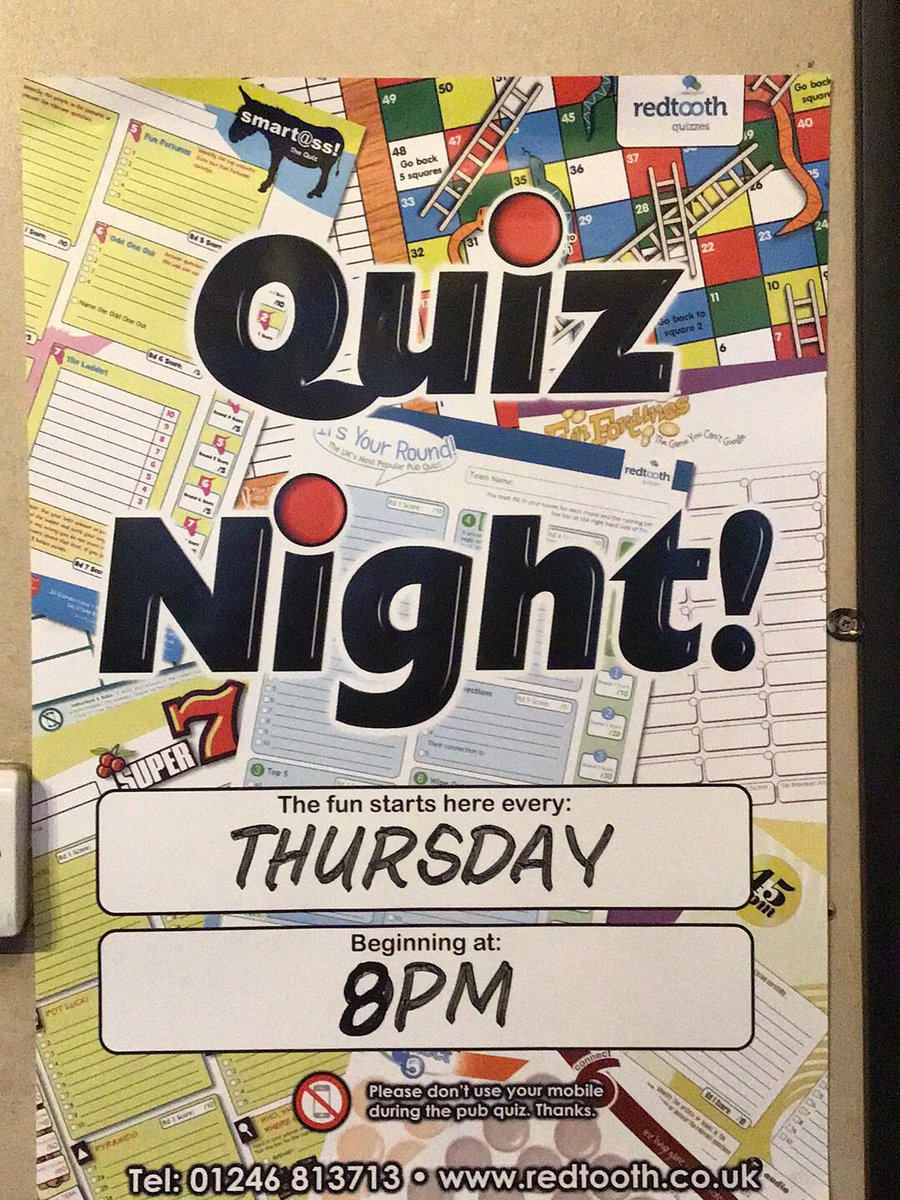 Back for our regular quiz night tonight, brainboxes! Usual time of 8PM to win a £25 bar voucher, see you there! #quiz #quiznight #nurseryinn