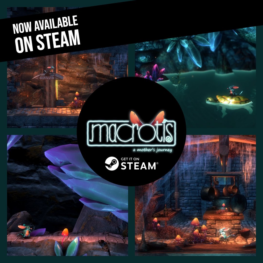 Experience an emotional journey, as a mother set off to reunite with her family after separation by a devastating storm.🌀

Solve various types of puzzles, &amp; discover new abilities along the way. 

Steam: store.steampowered.com/app/823840/Mac…

#Gamedev #indiedev #madewithunity #SavetheBilby