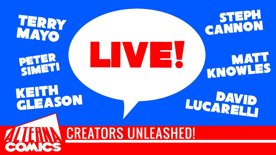 petersimeti's tweet image. Last night was the very first #CreatorsUnleashed! episode of Alterna Comics LIVE!

We had a lot of fun and hope to do this more often. If you watched, let us know what you thought, thanks!

youtube.com/watch?v=I00IeL…