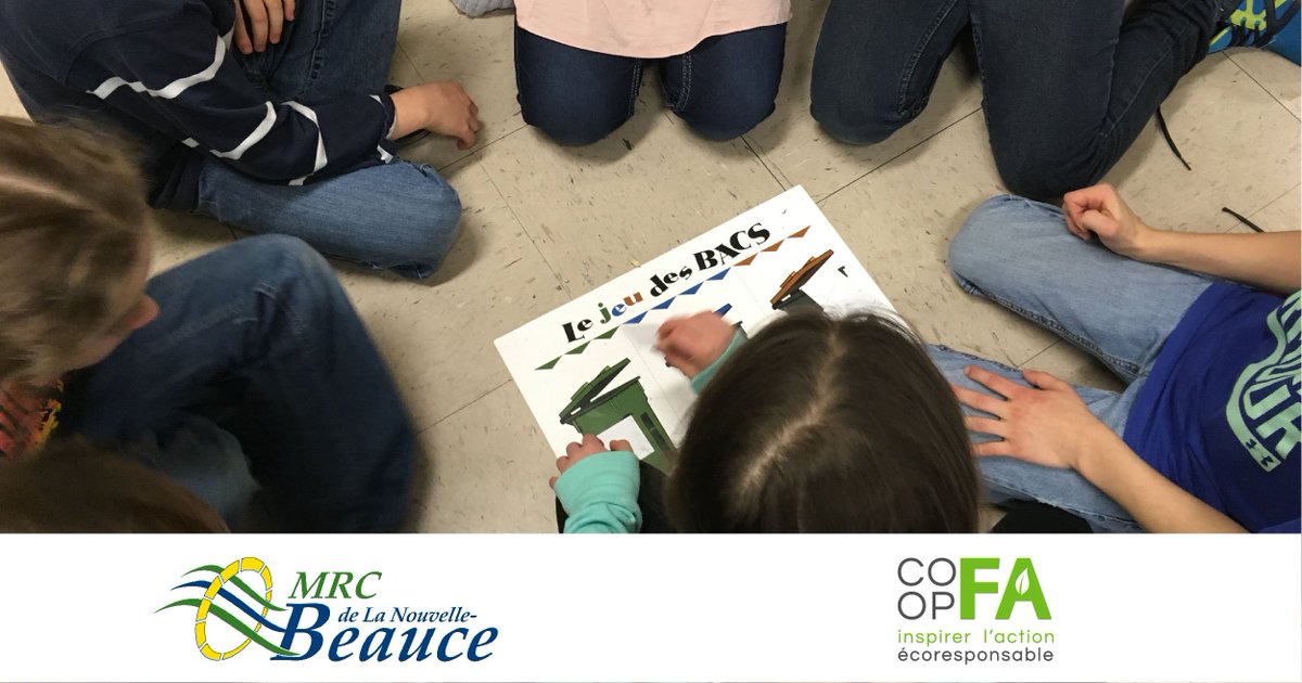 Vous connaissez notre Jeu des 3 bacs?🗑♻️🍎
À partir de demain, une vingtaine classes du primaire en Beauce auront la chance de participer à cette animation amusante et interactive gracieusement offerte par la MRC de La Nouvelle-Beauce et présentée par la Coop Fa.