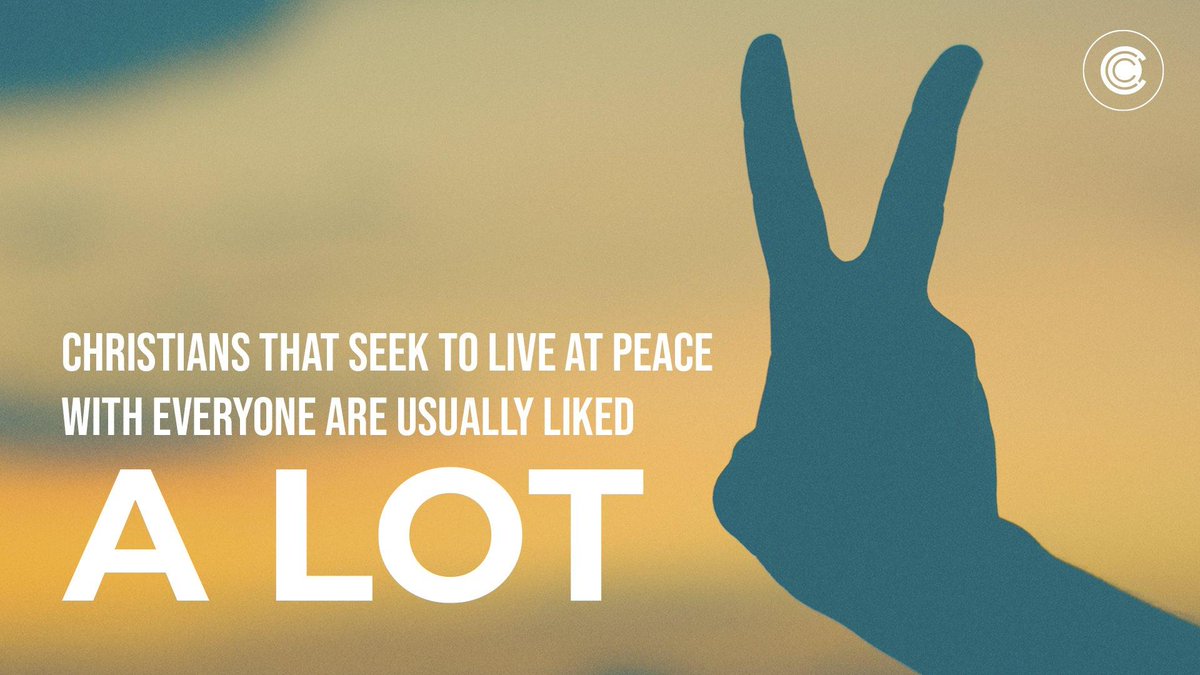 Jbradleymoore's tweet image. Christians that seek peace are usually liked... A LOT!