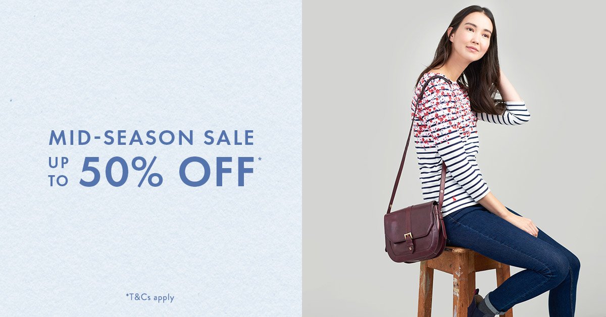Joulesclothing's tweet photo. Be quick! Further reductions to sale
Up to 50% off...

Shop now > https://t.co/ysv0Tt0cyj https://t.co/tDnuV1980s