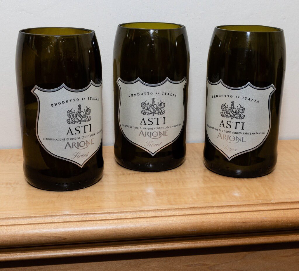 FancyTatCrafts's tweet photo. We are excited to share these feedback photos from a happy customer who commissioned a trio of hand cut Asti bottle candle holders! πΎππ#upcycled #fancytat #customerfeedback #happycustomer #handmade #upcycledhour #handcutglass #glassbottles #customcomission https://t.co/G6nHFpm9ls