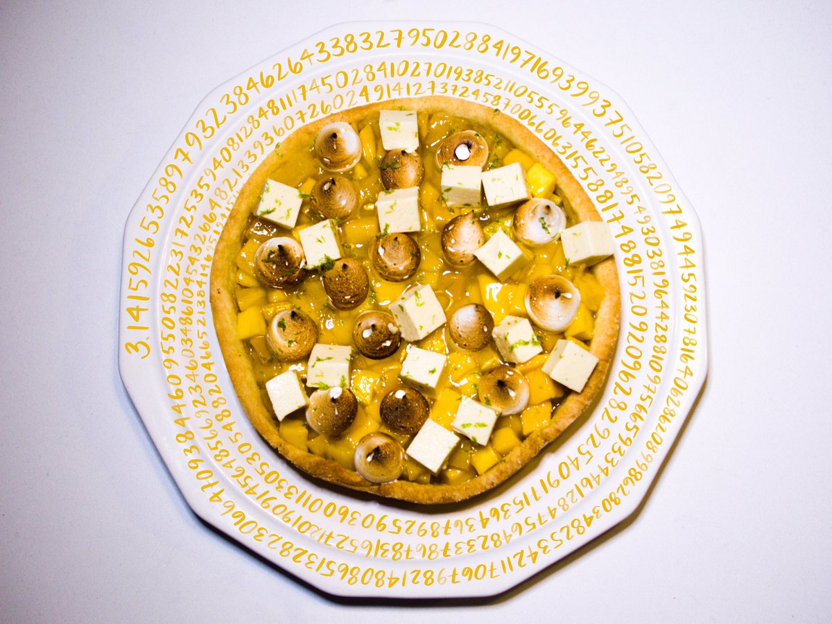 TulipStKitchen's tweet photo. Happy #piday2019! We’re celebrating our favorite irrational number with this Mango Tart, topped with Torched Swiss Meringue, Diced Creme Brûlée, and Lime Zest. 

#tulipstreetkitchen #tulipsweetkitchen #piday #pieday #pieart #piejawn #piecrust #crusttheprocess #tart #eaterphilly https://t.co/2v3UpuyfOr