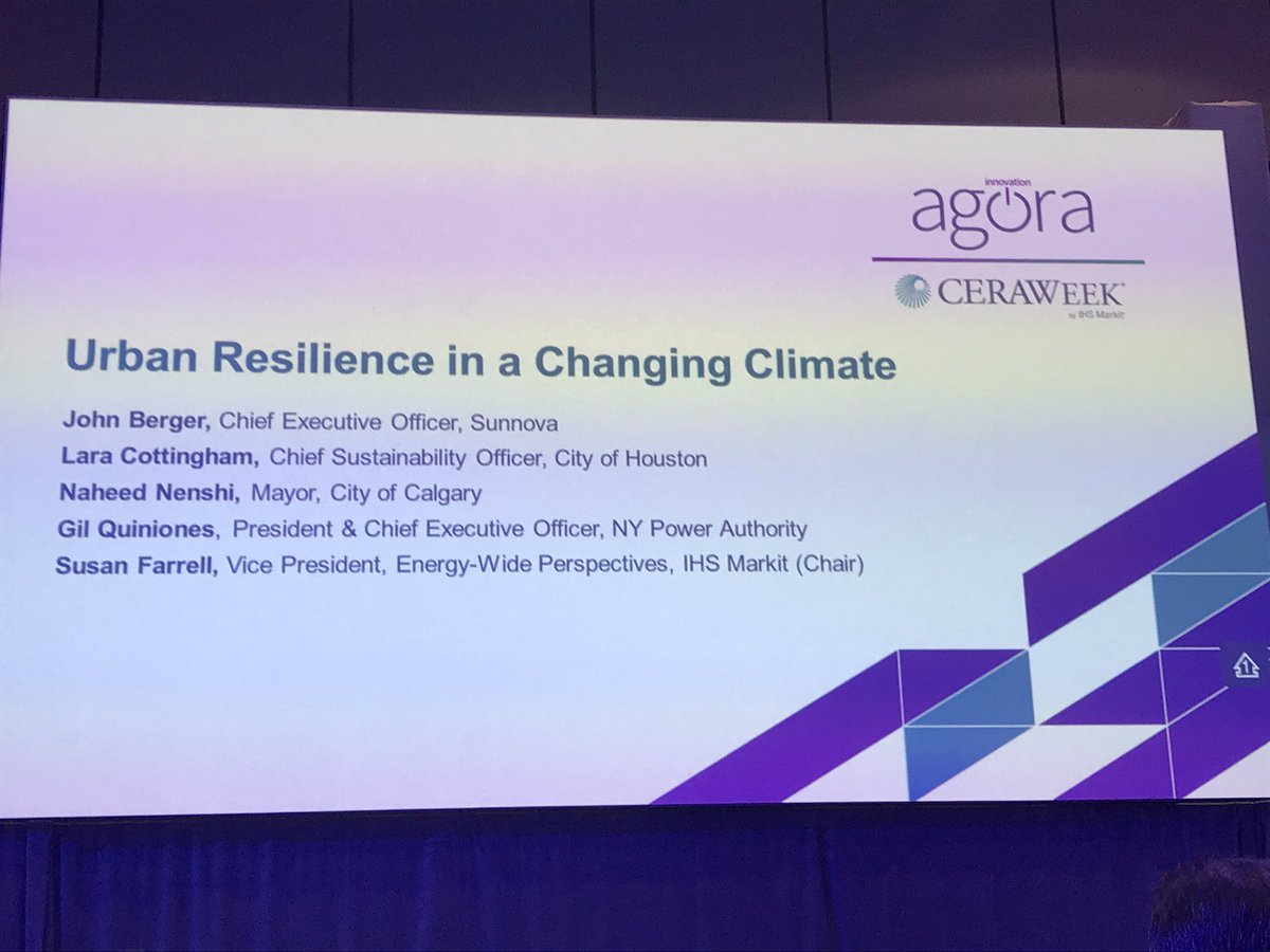 Energy_Cities's tweet photo. “We have to future-proof our grids, manage against drought and floods, and make impacts on the land as sustainable as possible. We have to look at everything we do from a resiliency lens.” - @nenshi
#CERAWeek19 #resiliency #smartcities https://t.co/8YYVlqmdLX