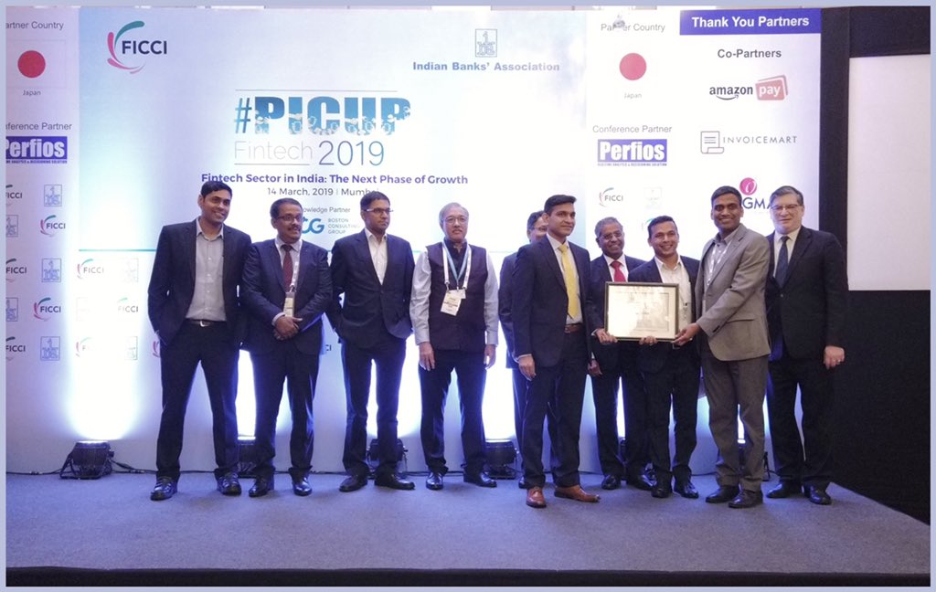 FICCIFinSector's tweet photo. Congratulations to @getvymo @Valuefy @InstaReMit and Bon @worknowpaylater for winning the #PICUPFINTECH Awards #fintech #india https://t.co/5Lj3u3R1vR