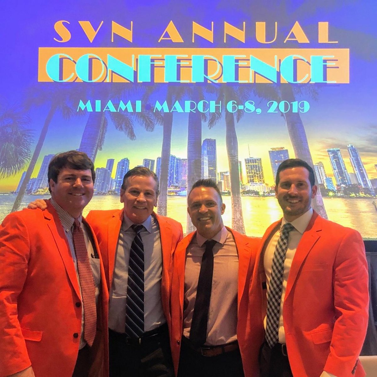 SVNFlorida's tweet photo. Congratulations to Matt Christian & Larry Starr of @SVN_CAG, for taking home "Managing Director of the Year" Awards! #SVN2019 #OrangeJacketClub #CRE #SVNKnows #SVNDifference #SVNClarity #CRETrends https://t.co/UTExdeCcP7
