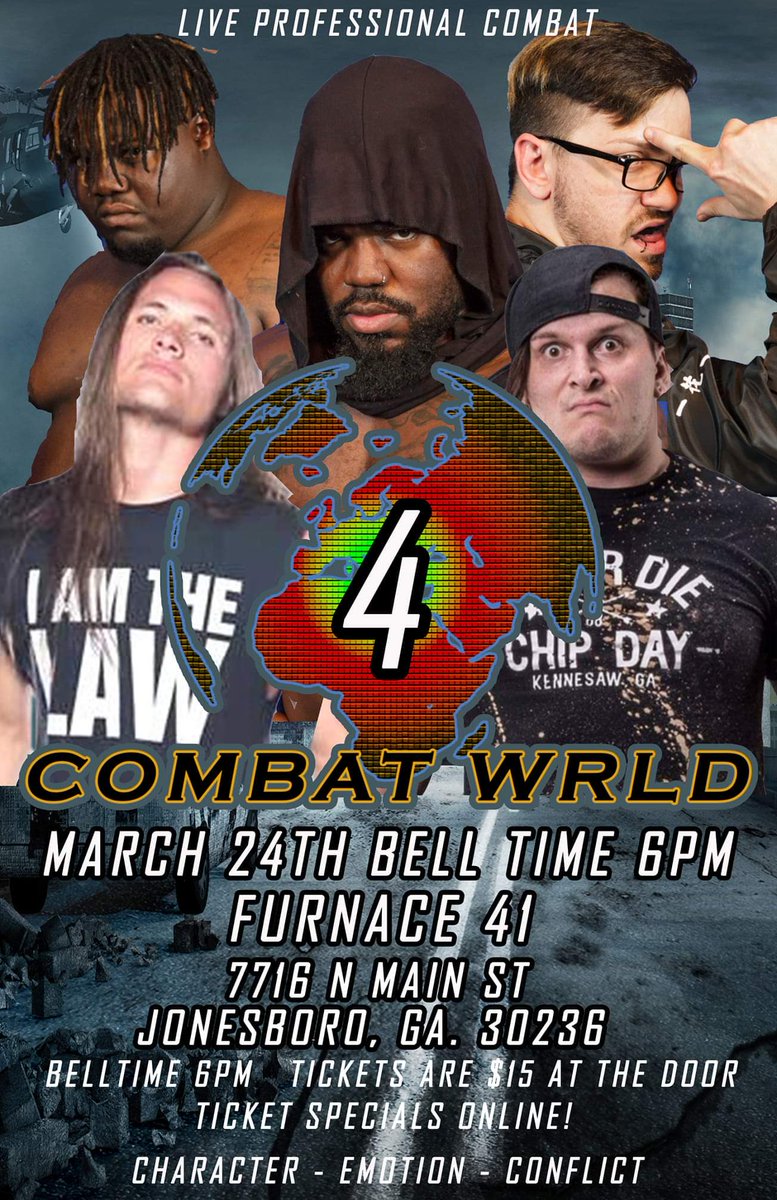 ATLWrestling's tweet photo. Now that #Instagram is back pop over to our IG page
Check the past photos as well as get info for upcoming episodes
Sunday March 24th brings #CombatWrld right back to @Furnace41Venue https://t.co/CNU7AxUdlX