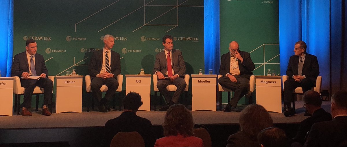 SusanKBuehler's tweet photo. Reliability and fuel security are important in the energy industry. @pjminterconnect CEO Andy Ott speaks @CERAWeek on power market evolution. #CERAWeek19 https://t.co/T9MgKd48ZV
