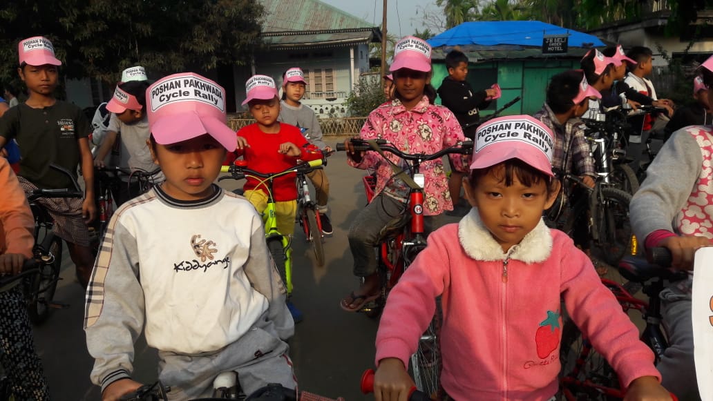 POSHANmamit's tweet photo. Cycle rally at Zawlnuam ICDS Project Mamit District Mizoram as part of Poshan Pakhwada #PoshanPakhwada #PoshanMizoram #Ministrywcd https://t.co/zcq5ELCCB7