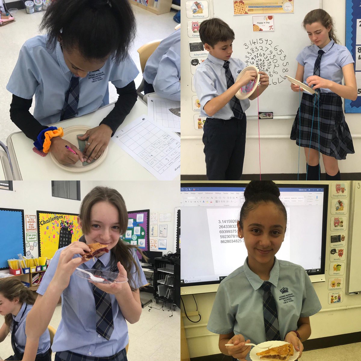 NAISNY's tweet image. Year 9 enjoyed investigating Pi today, solving Pi riddles and creating Pi dream catchers! #Piday #Pi #PidayNAE #mathisfun