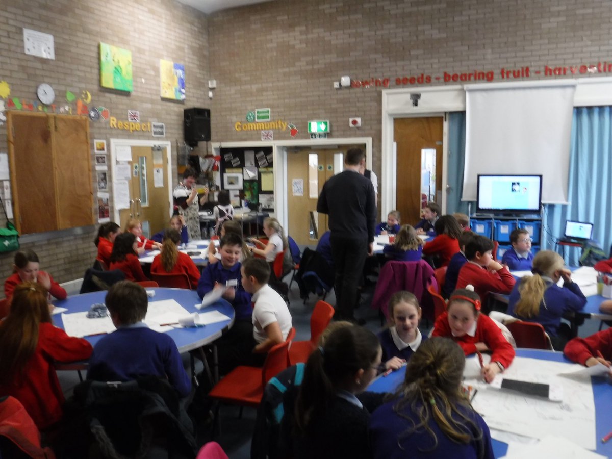 Our Year 5/6 pupils working hard at Husthwaite Primary school yesterday. A great event providing opportunities for creative writing. ⁦<a href="/HusthwaiteNews/">Husthwaite Village</a>⁩ #creativewriting #inspired #stillingtonprimary