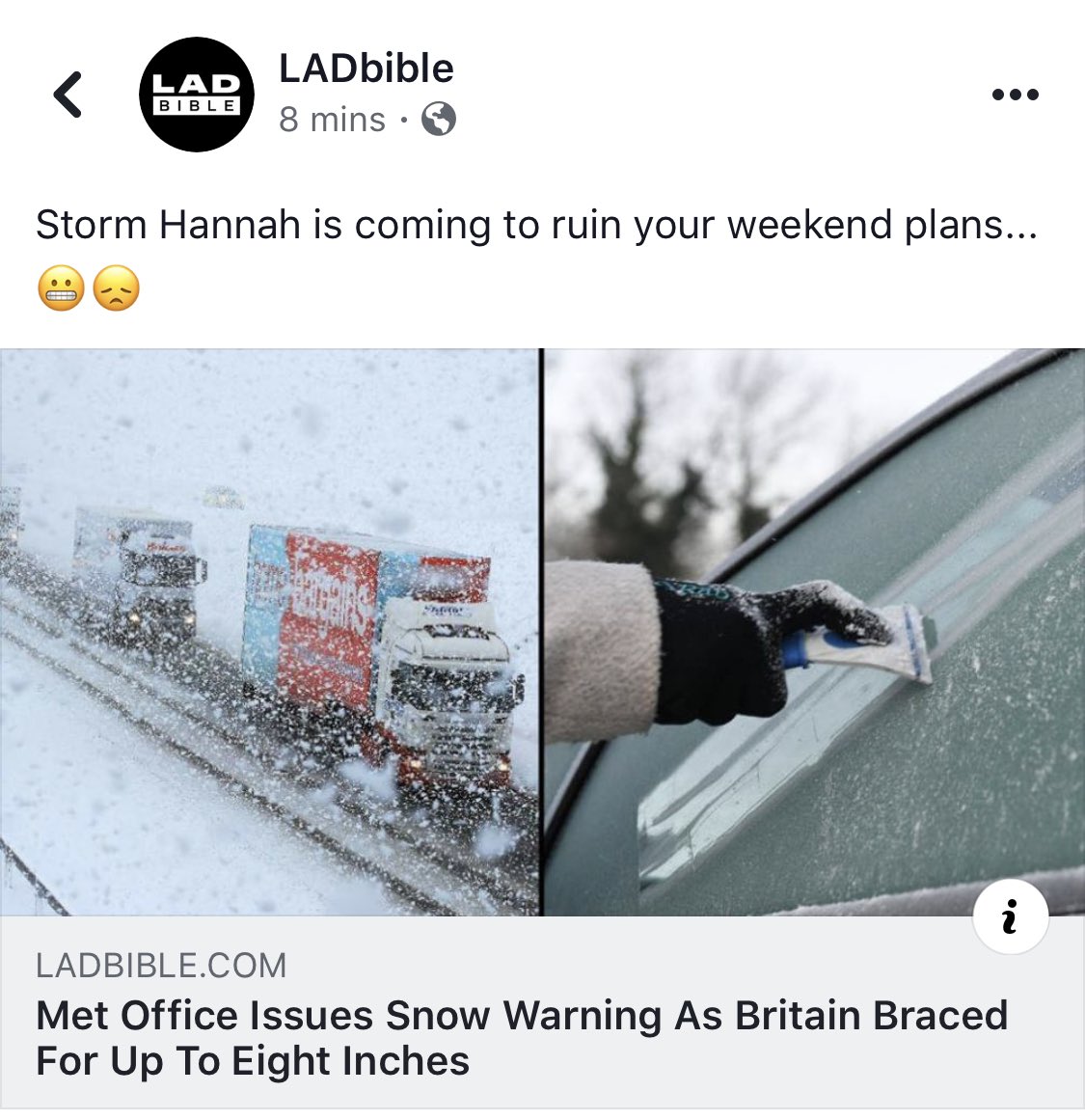 Britain bracing to get ploughed by Hannah with up to 8 inches.