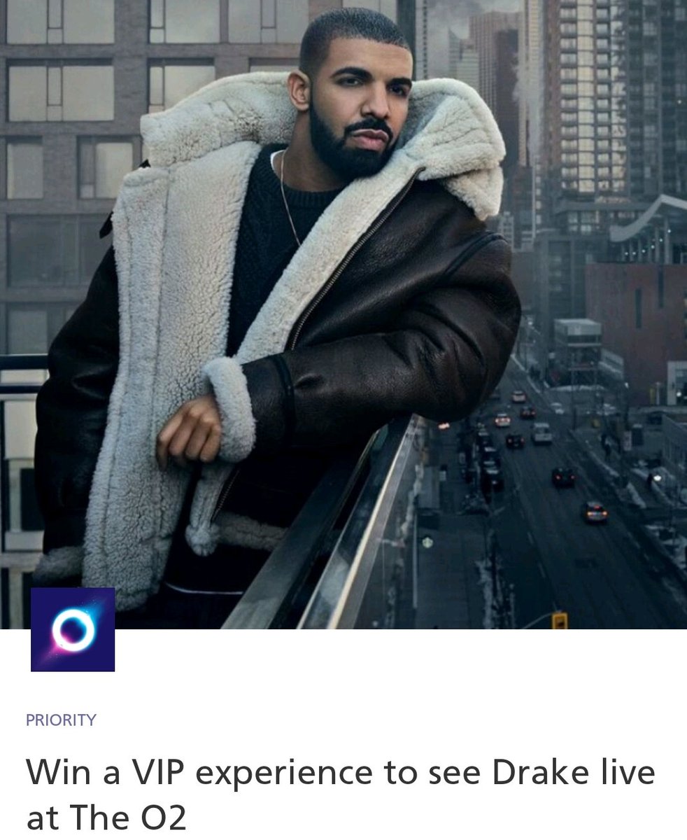 O2GuruMike's tweet image. On #O2? Want to win tickets to see Drake live at #theo2? Then head on over to priority today to enter! If you dont have the priority app and want to find out how to get it then pop into #o2macclesfield today and ask me how!