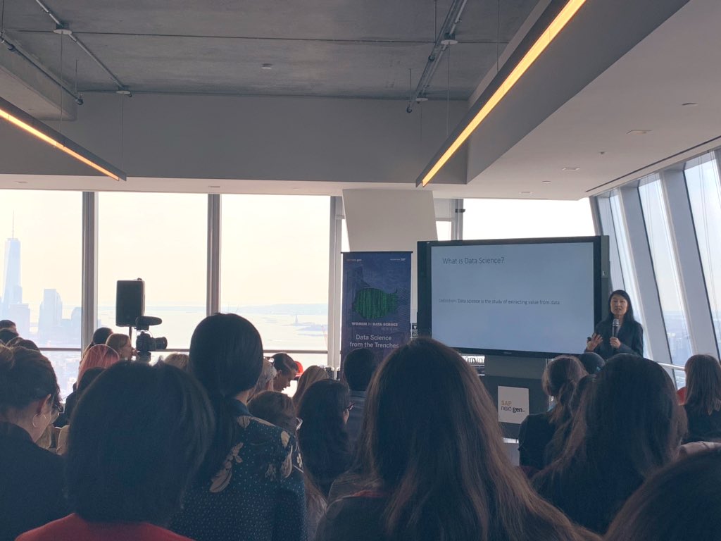 Attending @WiDS_Conference at @SAPNextGen Messages from Cassie Koryrkov: Data analytics accelerates programming. Machine learning accelerates data analytics. Develop the skills that cannot be automated. #WomeninDataScience #WiDS2019 @wimlds