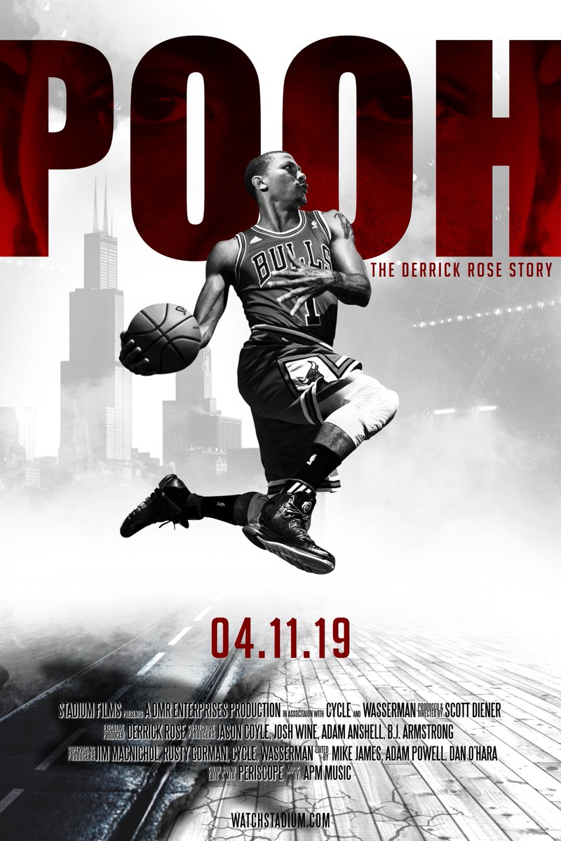 🚨 Giveaway time 🚨 RT and follow us to be entered to win this autographed @drose movie poster! 4.11.19 Pooh: The Derrick Rose Story #DRoseDoc 🌹