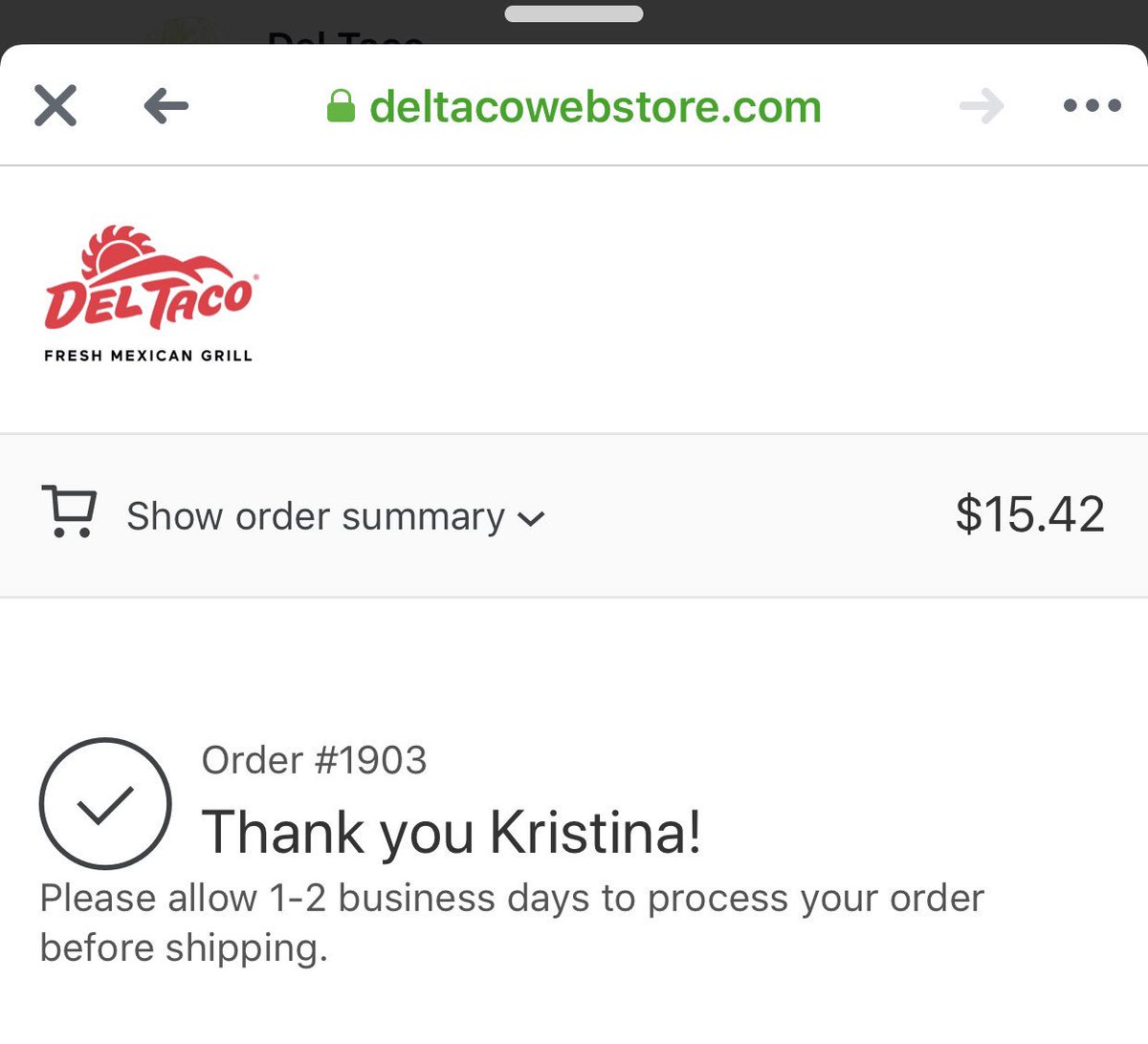 KrisWroteThis's tweet photo. I can’t wait to smell like French fries! @DelTaco #OrderedTwo https://t.co/sSVILB9nuX