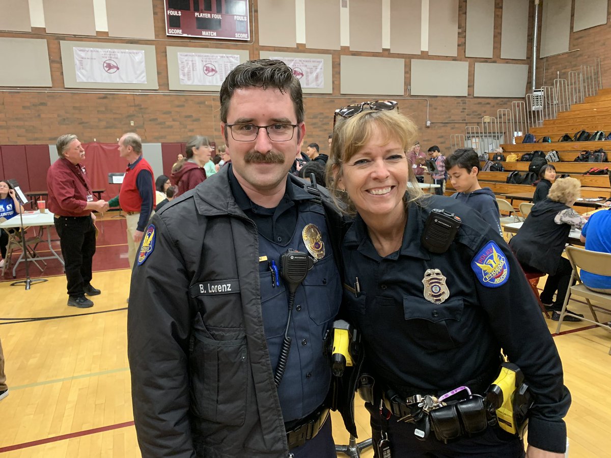 AzCouncilEconEd's tweet image. There are even Phoenix Police officers handing out speeding tickets to Mountain Sky Middle School students at the #FinancialFair @WESDschools