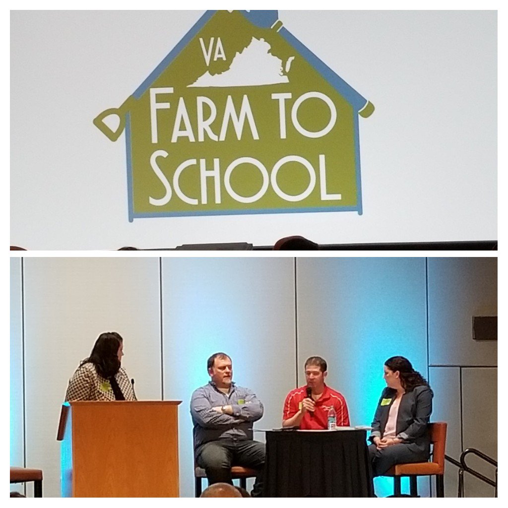 WilmerVAFB's tweet photo. @VaFarmBureau members share how they serve local schools great local food. Great job @wegmeyerfarms @ChilesPeachOrch, Laurel Springs Farm, @cattlephd https://t.co/7qCvXNnpy6