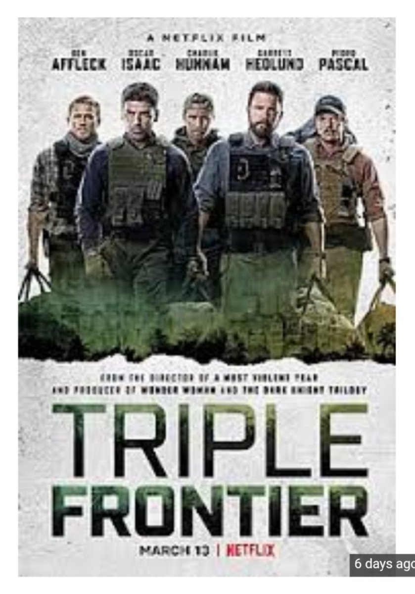 PunchlessPilot's tweet photo. Triple Frontier
R/Action/2019
Oscar Isaac is quietly becoming my favorite actor. Strength w/ a subtle vulnerability. Great cast in all. What do warriors do when there's no war?
#TripleFrontier
#likedit 
#leavemytruckoutofthis
#BurningBenjamins
#watchyoursix
#punchlesspilot
54/365 https://t.co/ETzSwkhOWM