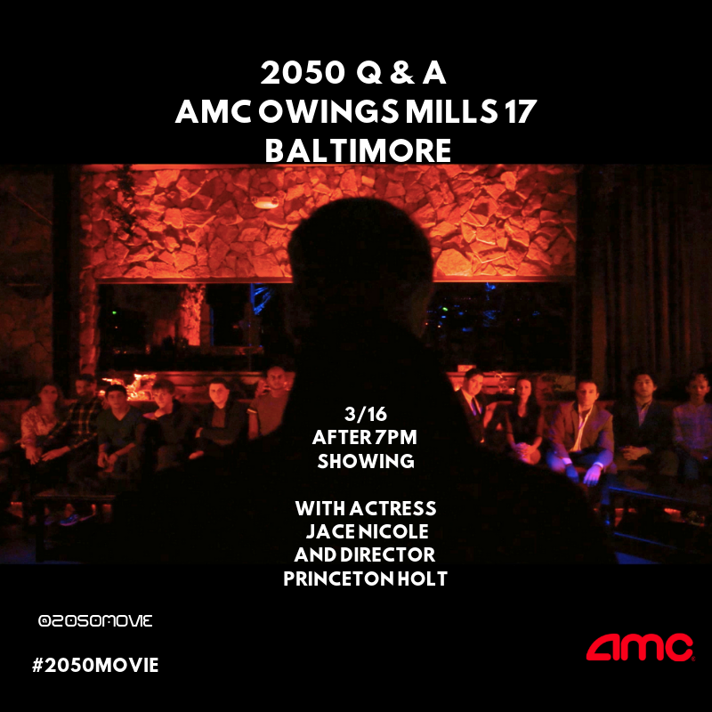2050Movie's tweet photo. Opening in Baltimore tomorrow 3/15/19 @AMCtheatres @AMCindependent ! Tickets via @fandango: https://t.co/YETpfdfwc5 #fantasy #artificialintelligence #robots #androids #2050movie #deancain https://t.co/fpLsMUG4NF