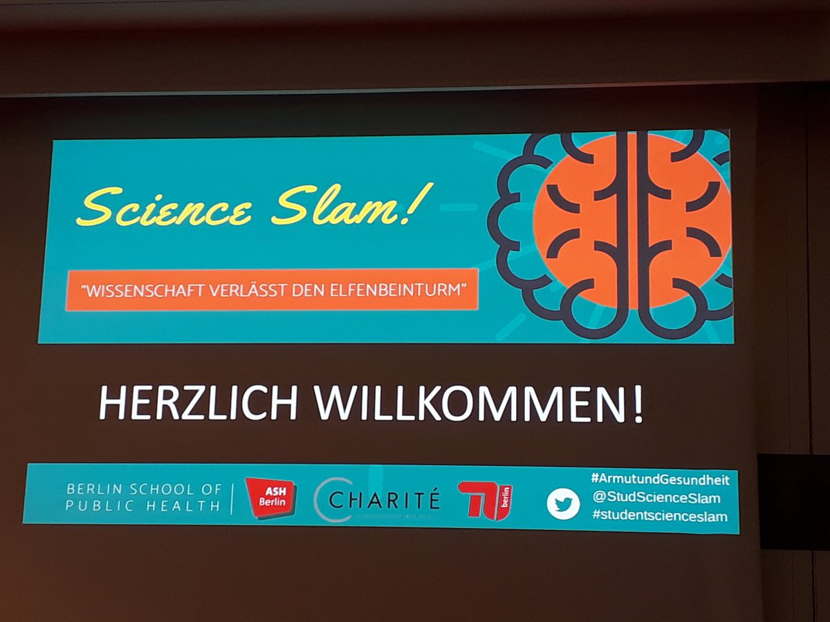 Politik Macht Gesundheit. Andrea sagt der Moderator ist schonmal gut #ArmutundGesundheit @StudentScienceSlam