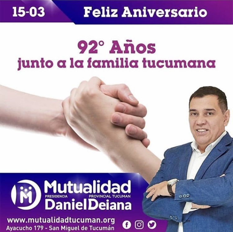 DanielDeiana3's tweet photo. 9️⃣2️⃣años junto a vos
Invitamos a nuestros afiliados a participar de los diferentes festejos que realizaremos, el día viernes 15 a las 11:00 horas en el salón blanco de la Mutualidad, Ayacucho 179.
#TuMutual
#CompartimosLaVidaJuntos https://t.co/glnSPQUh98