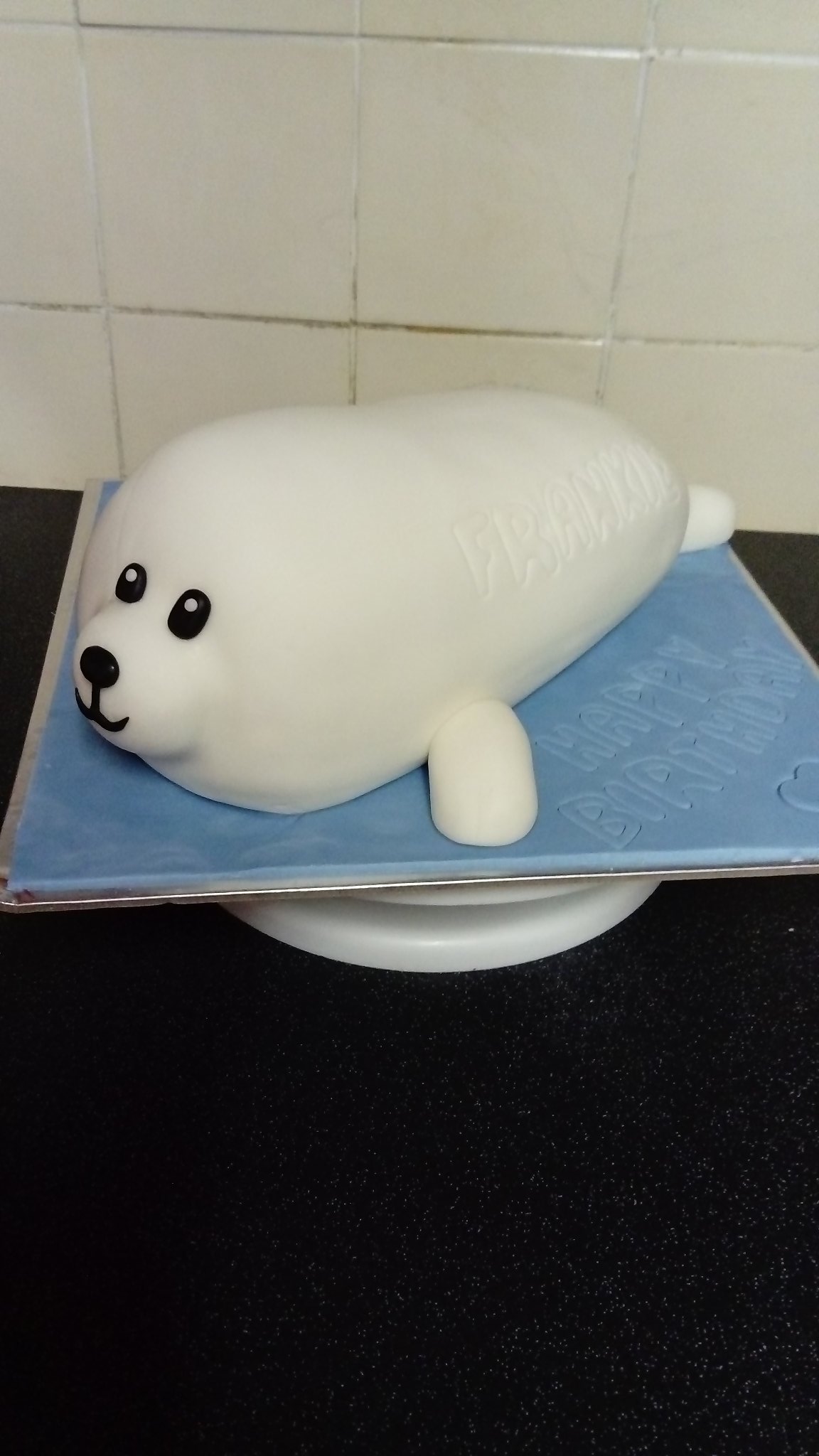Seal plush cake I made for my beautiful boys birthday happy birthday frankie    xxxx 