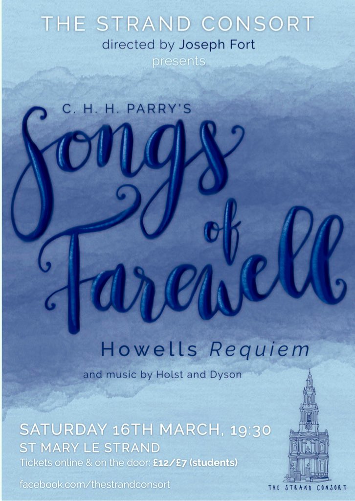 RobinDavis_'s tweet image. I’ll be singing in this on Saturday with Director @josephgfort and the wonderful Strand Consort! Music to include: Parry- Songs of Farewell and Holst- The Evening Watch amogst others! Do come along if you can!