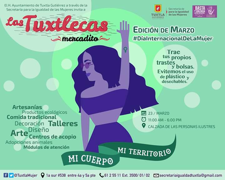 YoArrecha's tweet photo. Estaremos en el #MercaditoLasTuxtlecas este 23 de marzo en la Calzada de las Personas Ilustres. #ConsumeLocal #ArrechasyEmprendoras #MicuerpoMiTerritorio https://t.co/eDeHGg29ly