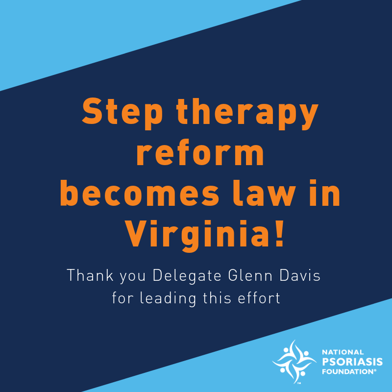 Thank you @DelGlennDavis for your commitment to #stepthearpy reform and leadership on #HB2126 to help Virginians get the treatments they need, when they need them! #failfirst #NPFadvocacy Read our press release for more info about the new law: ow.ly/YpcN30o2UTr