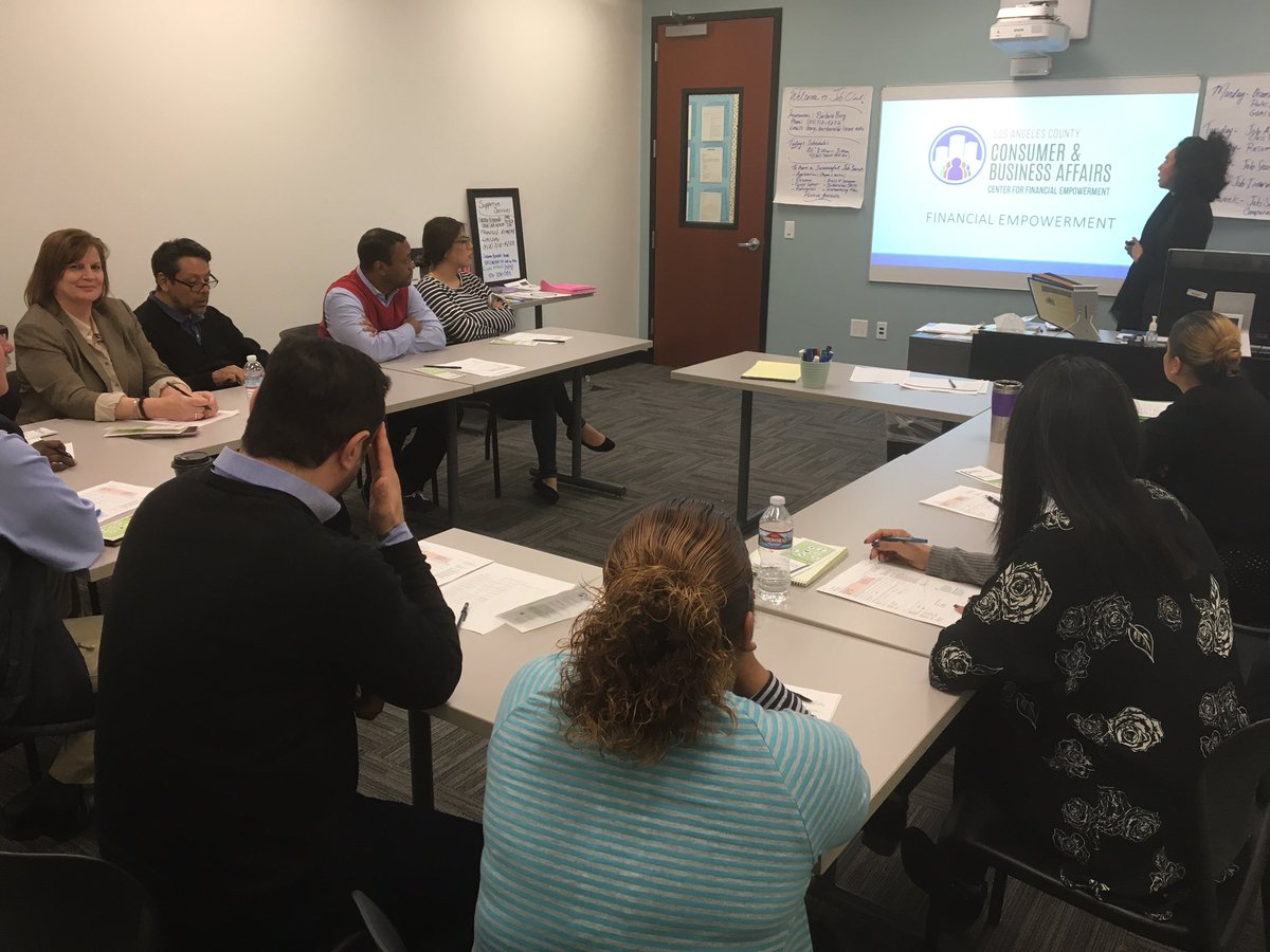 Celsran's tweet photo. LA County Consumer &amp; Business Affairs Workshop this morning at our Chatsworth Job Services site.  Great information on credit for our participants @LACOEGAINSFV @LACOE_DavidMan @LACOEGAIN_Steve @LACOEGAIN_Noemi @LACo_DPSS https://t.co/eMIEiI97DF