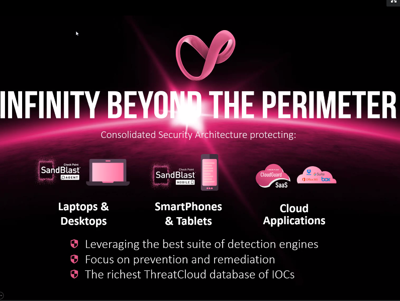 CheckPointSW's tweet photo. Check Point SandBlast Agent #endpoint protection innovation includes #threat #extraction, a behavioral guard, #zero #phishing, #machinelearning and anti-exploitation enhancements. https://t.co/DxGwfP8Vh5 #CheckPointInfinity https://t.co/jpXFZVZxHe