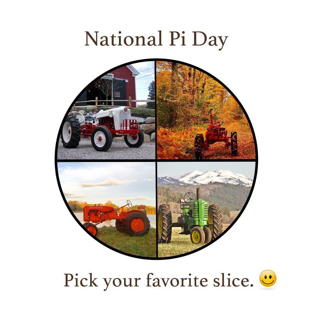 Happy National #PiDay. Which slice is your favorite? 😉 🥧#PiDay2019 #NewPartsforOldTractors #AntiqueTractor