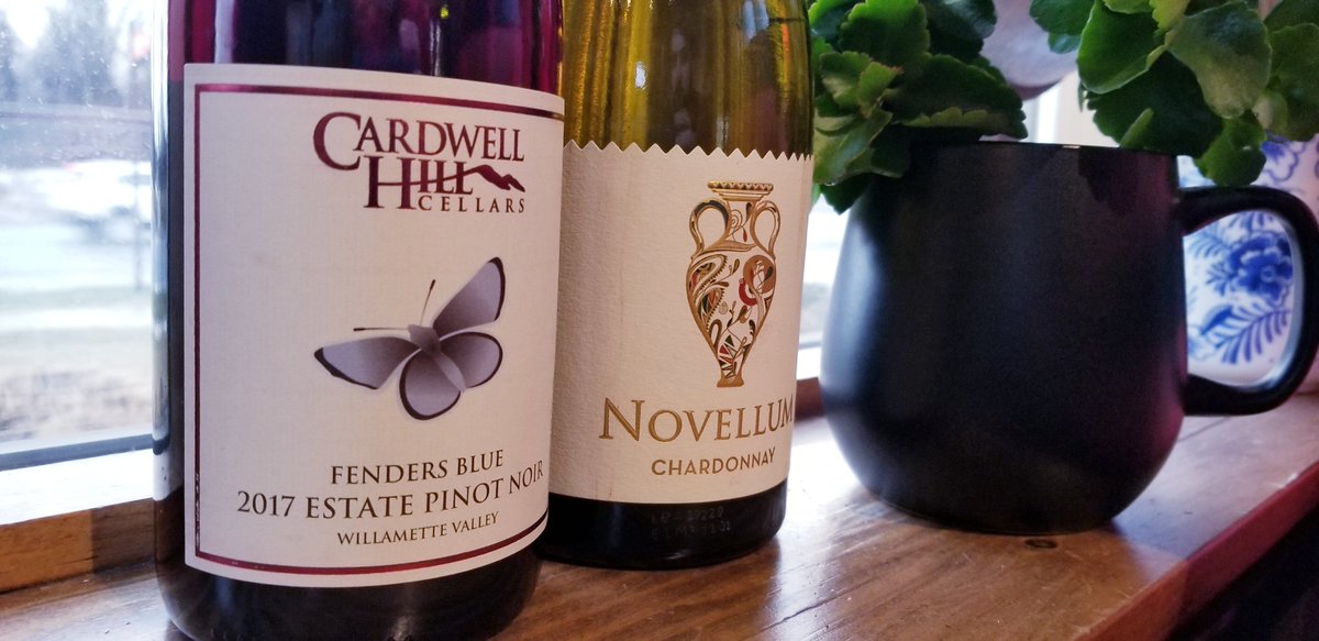 crushedgrapegr's tweet photo. Whether you have the rainy day blues or are celebrating the warmth, Novellum Chardonnay and Cardwell Hill Pinot Noir are two of my top picks for a great weeknight or weekend glass of wine!
#wine #GrapeTweets https://t.co/YOrwIg6PuE