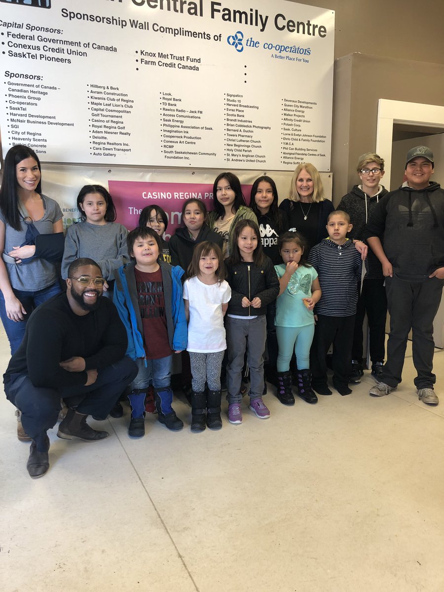 michelle0kere's tweet photo. My absolutely favourite charity in #YQR is @ncfcregina - this place &amp; these kids hold a very special place in my heart. @Enyinnahokere and I are so grateful for the opportunity to give a little something back on our last day in Regina. https://t.co/NlTLGuqxnl