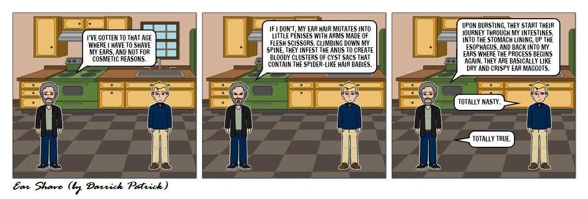 DigiPanelComix's tweet image. Ear Shave (by Darrick Patrick)