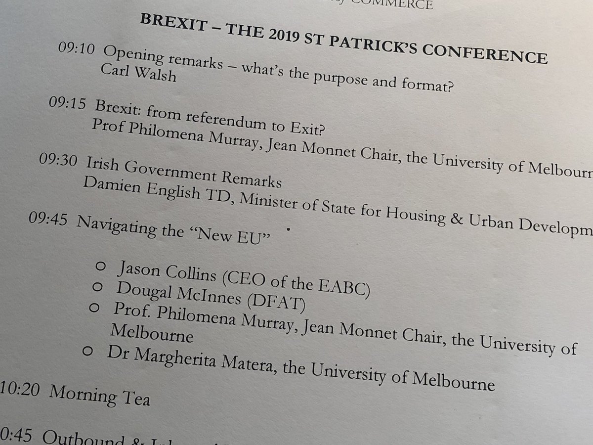 DivaDiaspora's tweet photo. @pbmurray1 @dfat @JasonCollinsAUS Navigating the ‘New EU’ #IACCStPats #BrexitConference @IrishChamber https://t.co/jXkEF5qShT