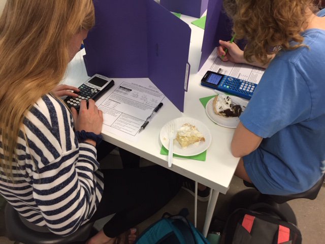 dsmathquilter's tweet photo. Happy Pi Day!! We celebrated for two days eating lots of pie, doing Pi themed activities and of course taking a quiz (while eating Pie). First time to celebrate the day since we weren't on spring break. Thank you parents for donating the pies! #piday2019 #ssmsmath #ssmsyr2 https://t.co/izNmwhVQym