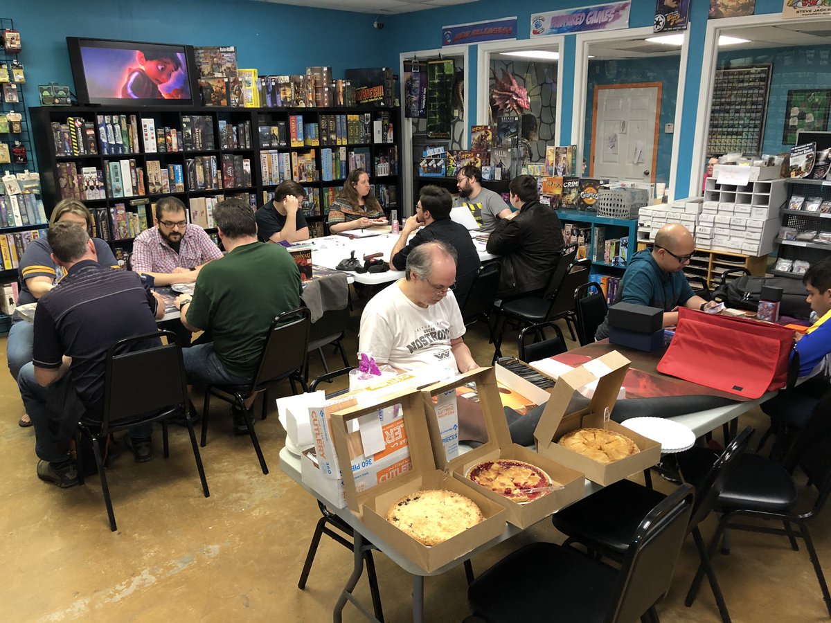 Games being played, pie is being eaten! You should be here with us!