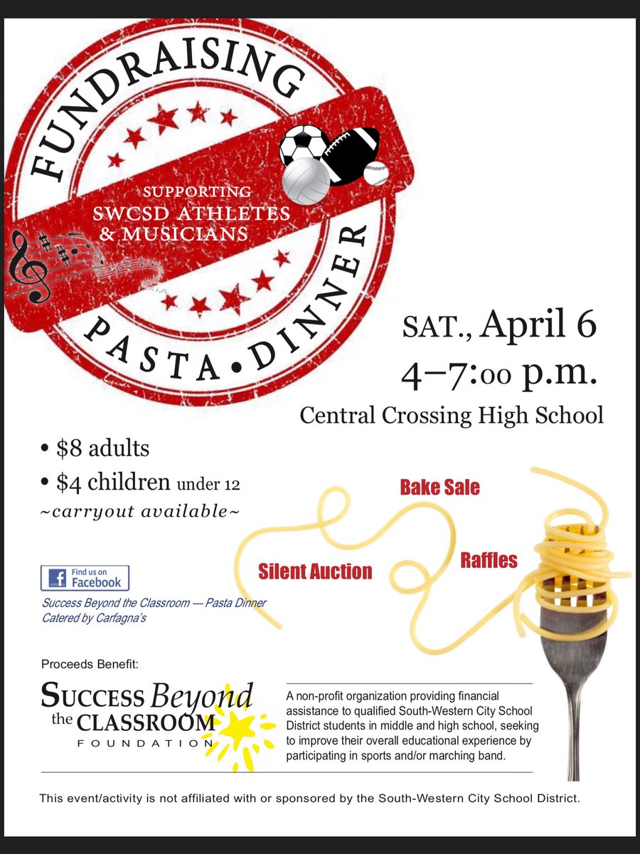SBC4KIDS's tweet photo. Please consider supporting the 2019 SBC Pasta Dinner! Donations, gift baskets, and raffle items are always appreciated. Please share! https://t.co/1VY2Ex3cJ1