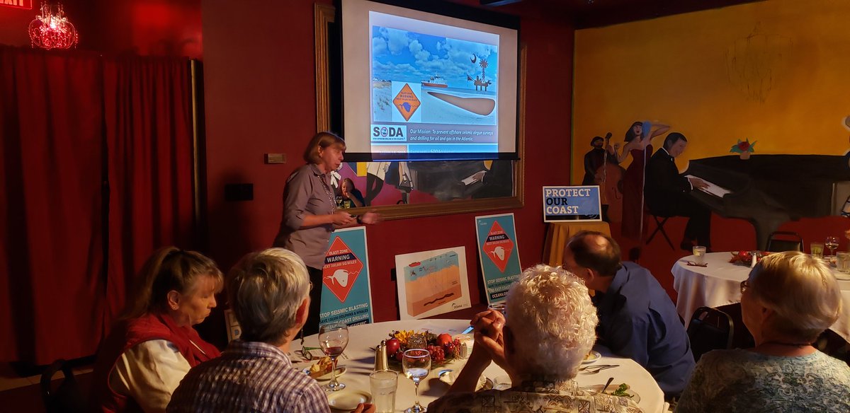 NC_GreenSTEM's tweet photo. Enjoying an evening of our first Coastal Science Cafe at the Bistro Dining Club #oceana #cmast https://t.co/xoOp8EbKrN